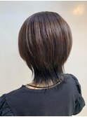 ショートウルフ　ハイライトインナーカラー　ベージュ