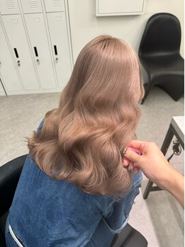 ペレ 渋谷(PELE) デザインカラー/レイヤーカット/ウェットヘア/オリーブベージュ