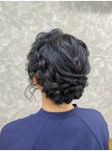 編み込みルーズアップ