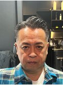 アイロンパーマ   七三  メンズ