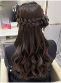 ハーフアップサイドお団子