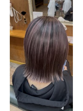 ヘアーサロン アトリエ(Hair salon ATORIE) ブリーチカラーシャドウルーツピンクグレージュ