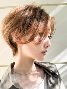 フラミューム 恵比寿(flammeum) 大人可愛い20代30代40代黒髪前下がりショートボブ丸 みショート