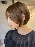 調布ショートボブレイヤーボブ切りっぱなしボブショートカット