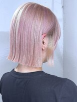 ブレイズヘアー(BLAZEhair)&nbsp;【ハイトーンボブ】ホワイトミルクティピンク×ブリーチ３回