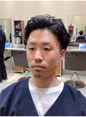 メンズツーセクションパーマスタイル