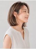 白髪ぼかしカラー/大人ボブ/コンパクトボブ/