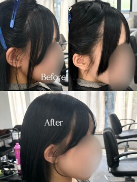 アメリ(AMELIE) 【春山心彩】重たくて流れないを解消◎お顔まわりカット