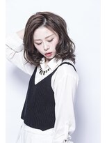 ミエルヘアービジュー(miel hair bijoux)&nbsp;アッシュグレージュでおフェロなミディ【miel hair bijoux】