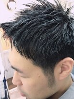 パティオンツー(PATIONN2)&nbsp;爽やかベリーショートクールアッシュブラック男ツヤ髪