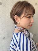 【石田勇士郎】黒髪毛先パーマ横顔美人ショート