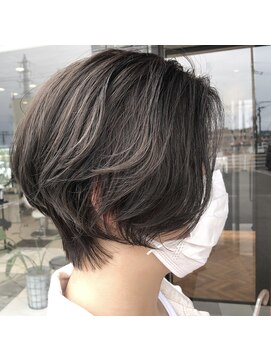 ウル(uLu.) 【透け感】グレージュ×ショート*