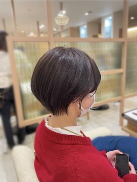 アドラーブル 長岡リップス旭岡店(adorable) 大人可愛い♪ひし形ショート☆艶髪ラベンダーカラー