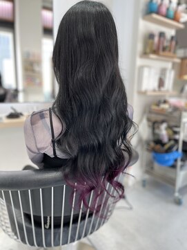 吉田美粧院 ブルーブラックからのパープル!