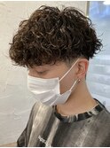 波巻きスパイラルパーマツイストスパイラルパーマセンターパート