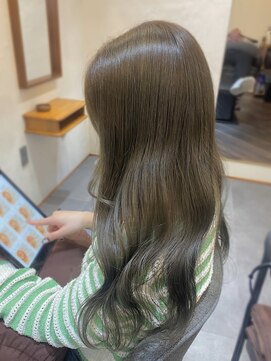 トワ(toi) ブリーチなしダブルカラー/オリーブグレージュ/横浜/横浜駅