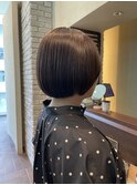 伸ばしかけショート　ベージュカラー