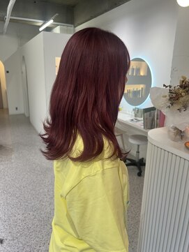 シエル 一社(cher) 1ブリーチで出来るピンクカラー