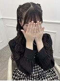 【ヘアメ】お姉さんガーリー♪編み上げハーフツイン＊新井