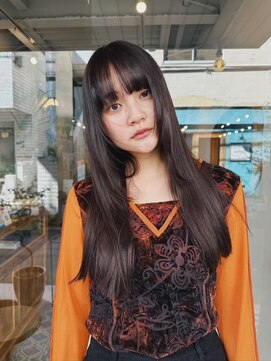 ヒュージ 表参道(huge) ロングヘア/オリーブカラー/髪質改善トリートメント