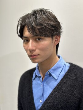 ロンドオム 池袋(Lond Homme) men's/メンズ/刈り上げセンターパート/フェザーパーマ/池袋