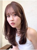 前髪/顔まわり小顔/大人レイヤー/レイヤーカット/丸顔/面長/銀座