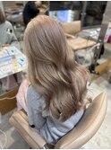 原宿くびれボブヘーゼルベージュミルクブラウンピンクベージュ