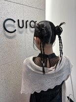 クーラアオヤマ(Cura Aoyama) ツインお団子/ツインテール/推し活ヘア/結婚式ヘア/ヘアアレンジ