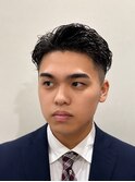 新宿ビジネスマン◎フェード×73分けニュアンスパーマで清潔感を