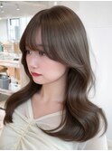 前髪顔まわり韓国レイヤー丸顔解消カット10代20代30代