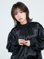 インデックスヘアーユー 錦糸町店(in'dex hair - U)&nbsp;ブルーブラック　ネイビーカラー　外はねボブ　韓国カラー