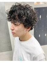テトヘアー(teto hair) メンズカット くるくる パーマ 黒髪 キングヌー ウルフ 外国人風