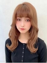 前髪カタログ☆ピンクブラウン