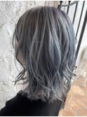 透明感ブルーアッシュ