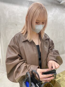 ソーコ 渋谷(SOCO) ダブルカラーハイトーンミルクティーベージュブリーチカラー