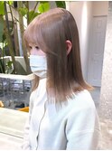 ミルクティーベージュダブルカラーインナーカラーケアブリーチ