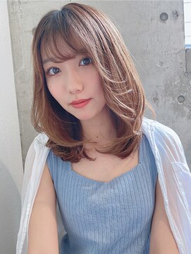 ルービック 難波(Rubik's) 韓国くびれヘア/アッシュブラウン