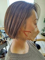 ヘアーライフイチゴイチエ(Hair Life 151A)&nbsp;フラットボブ＋イヤリングカラー