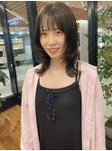 セミロングウルフ風レイヤー