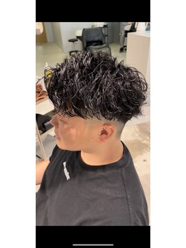 ワン(One) ツイスパアップバング　野々市　メンズパーマ　波巻きパーマ