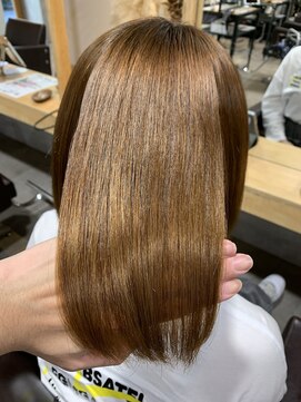 レオン(Re:ON) 酸性縮毛矯正×肩上ボブ