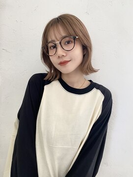 アンバー 池袋(amber) 切りっぱなしボブ/美髪/ピンクブラウン[池袋駅]