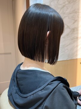 ロンド エスポワール 錦糸町(Lond espoir) アッシュミルクティー前髪パーマボブ【ボブ/縮毛矯正/北澤華】