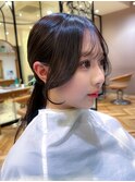 顔周りカット　韓国ヘア
