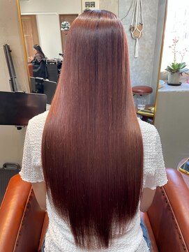 シアー(SHEER.) 髪質改善カラー×ピンクブラウン【表参道,青山,外苑前美容室】