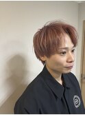 メンズ×ホワイトピンクベージュ