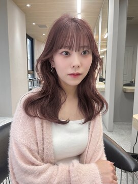 天神美容室 【天神美容室】韓国ヘア×ロングレイヤー×ベビーピンク×学割