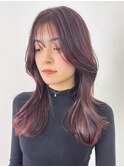 ピンクヘアー秋色透明感カラー_ba513811
