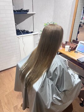 ビス ヘア アンド ビューティー 西新井店(Vis Hair＆Beauty) 20代30代40代ダブルカラーブリーチ耳掛けシースルーバンク