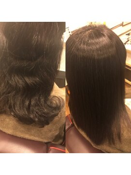 ヘアアンドメイク サファイア 豊橋店(ヘア&メイク SAPPHIRE) ニュアンスストレート　before→after